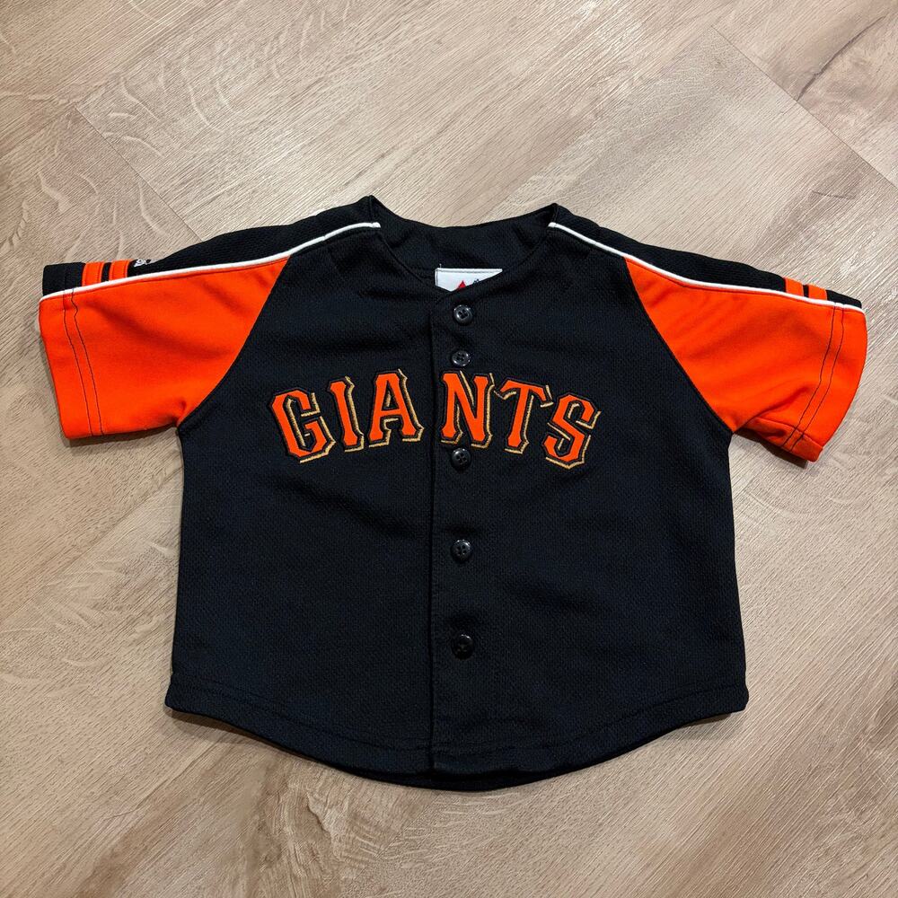 Majestic MLB San Francisco Giants Jersey Baby Boys 18M 18 Months Baseball Black